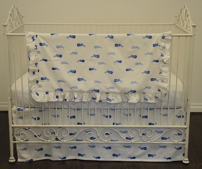 Whale of a Tale Tailored Crib Skirt