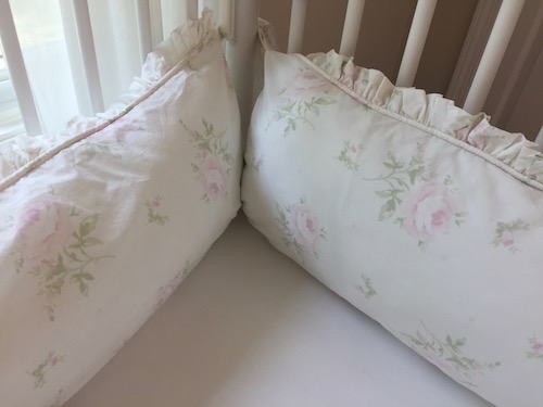 Shabby Sweet Pink Cabbage Rose Crib Bedding