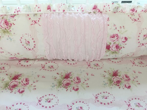 Shabby Pink Sweet Sue Floral Crib Bedding #2