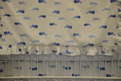 Whale of a Tale Tailored Crib Skirt